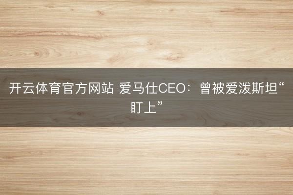 开云体育官方网站 爱马仕CEO：曾被爱泼斯坦“盯上”