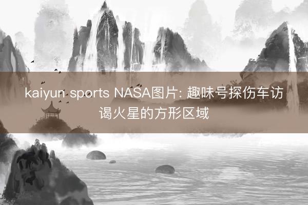 kaiyun sports NASA图片: 趣味号探伤车访谒火星的方形区域