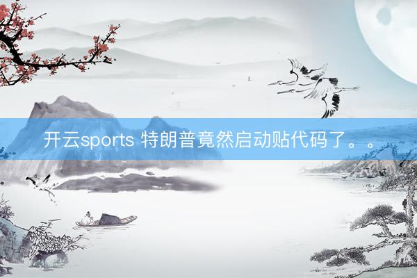 开云sports 特朗普竟然启动贴代码了。。